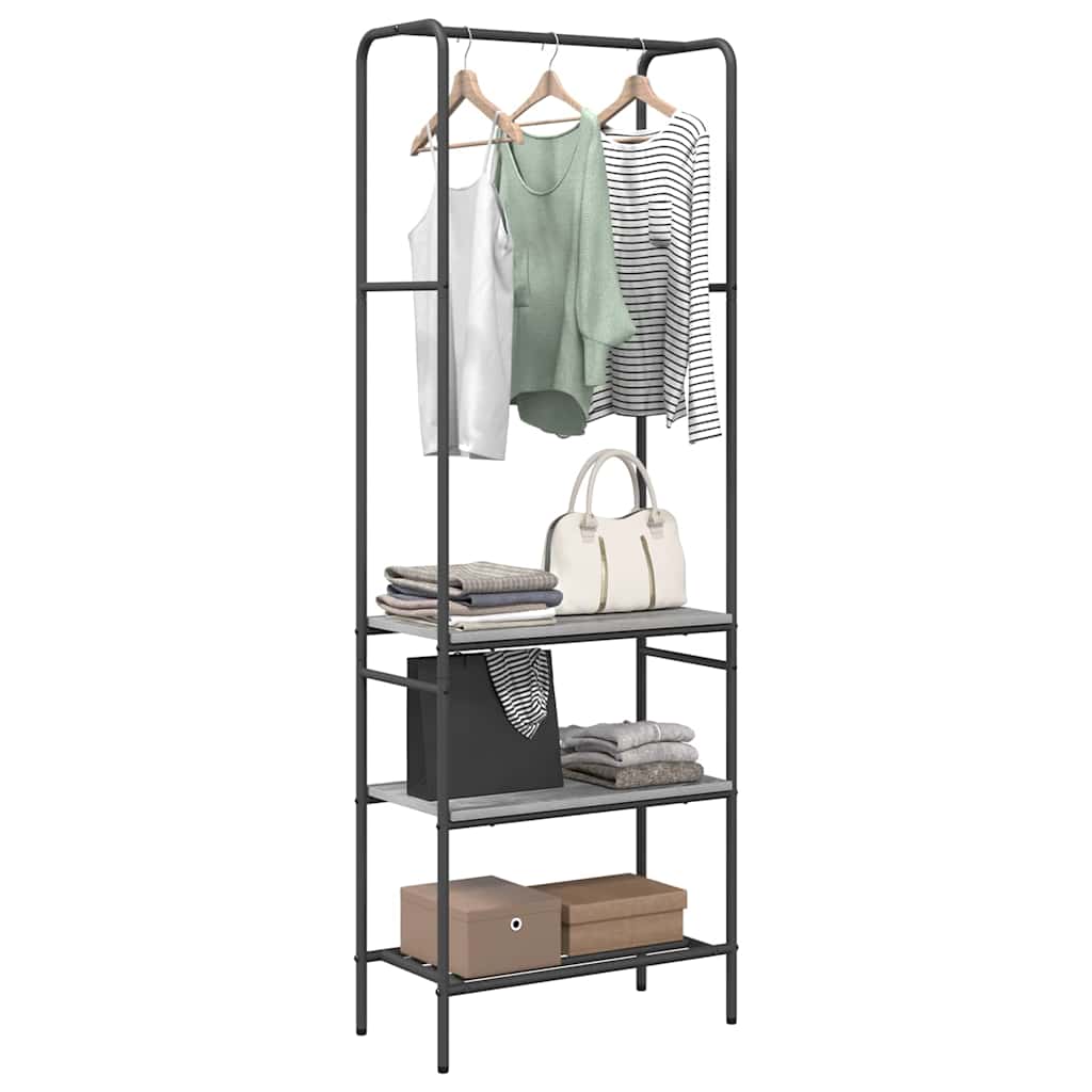 Perchero para ropa con estante Gris sonoma 60 x 30 x 171 cm