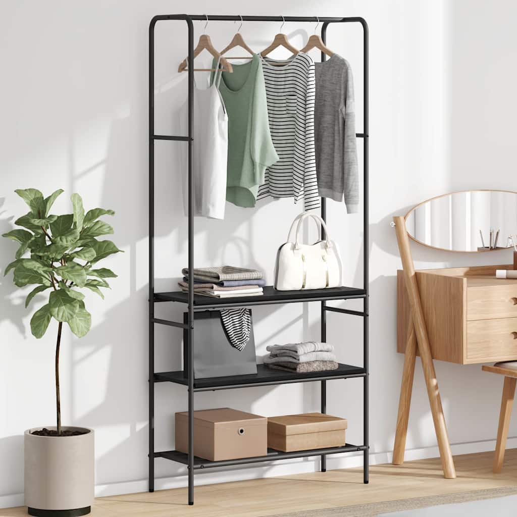Perchero para ropa con estante Gris sonoma 77 x 30 x 171 cm