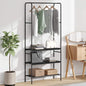 Garment Rack with Sonoma Grey Shelf 77 x 30 x 171 cm
