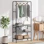 Garment Rack with Sonoma Grey Shelf 77 x 30 x 171 cm