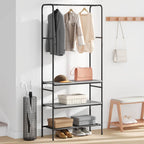 Perchero para ropa con estante Gris sonoma 77 x 30 x 171 cm