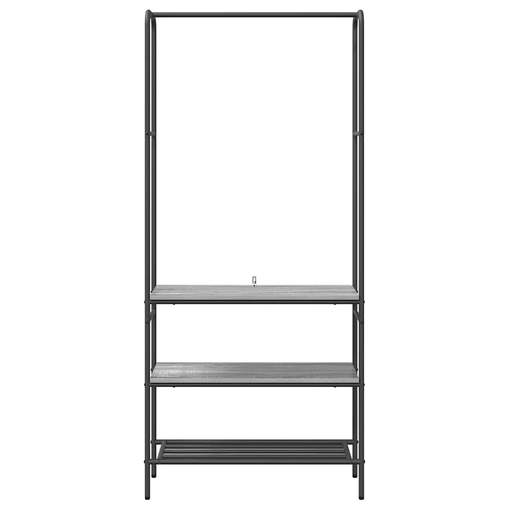 Perchero para ropa con estante Gris sonoma 77 x 30 x 171 cm