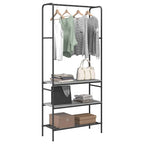 Perchero para ropa con estante Gris sonoma 77 x 30 x 171 cm