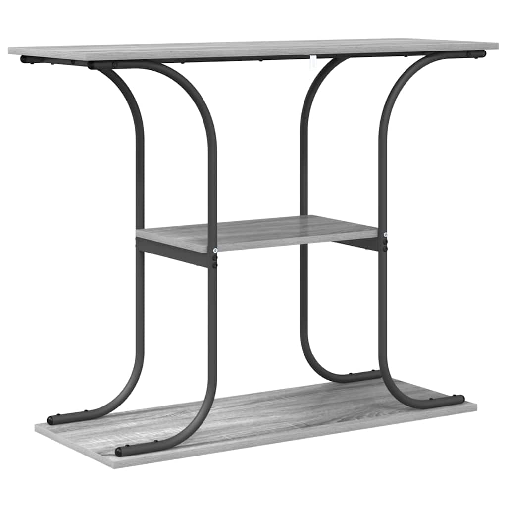 Mesa Consola con estante Gris Sonoma 101 x 35 x 80,5 cm