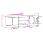 Unidades de TV 2 pcs Marrón 180 x 34 x 50 cm