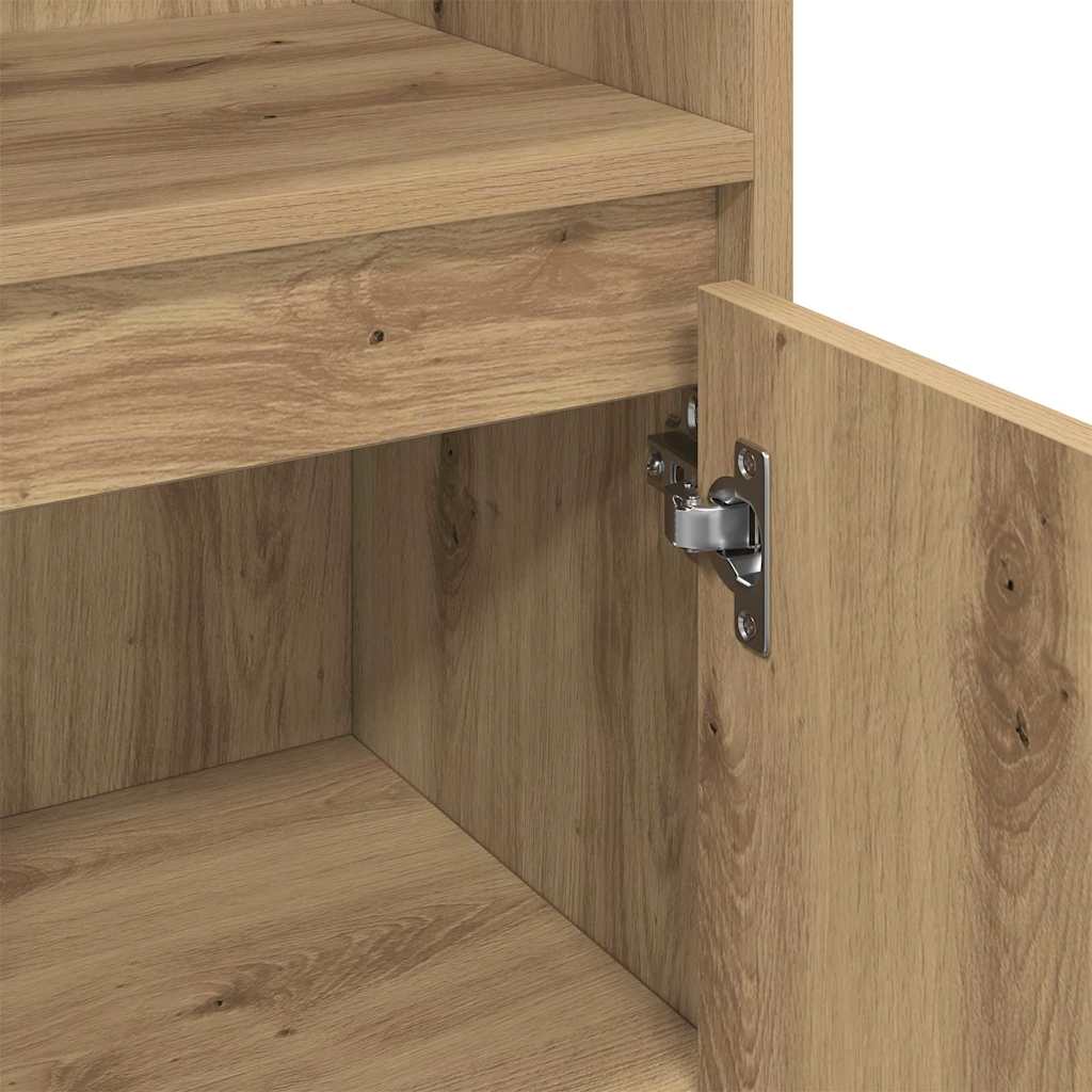 Juego de muebles de baño 3 pcs Marrón Madera contrachapada