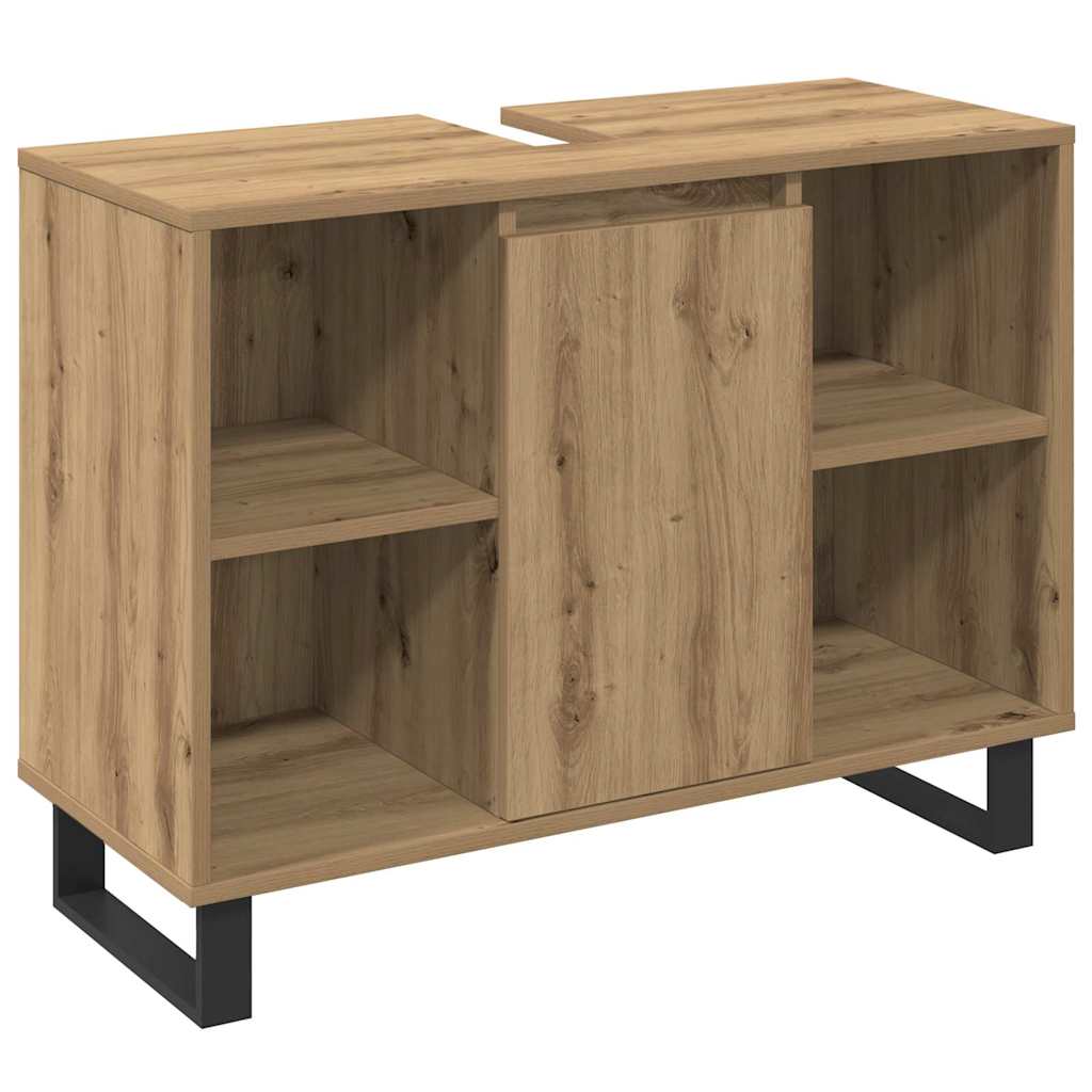 Juego de muebles de baño 3 pcs Marrón Madera contrachapada