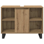 Juego de muebles de baño 3 pcs Marrón Madera contrachapada