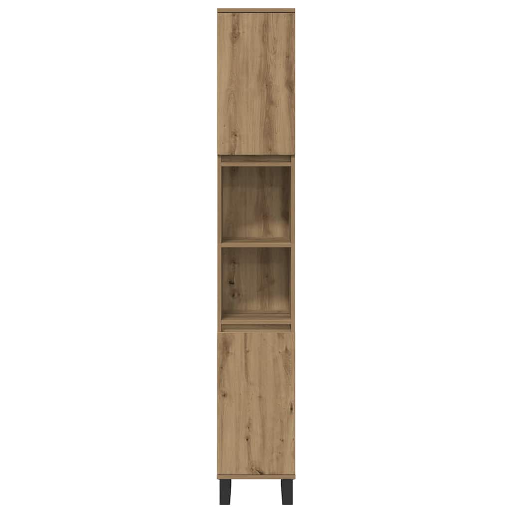 Juego de muebles de baño 3 pcs Marrón Madera contrachapada