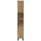 Juego de muebles de baño 3 pcs Marrón Madera contrachapada