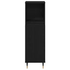 Juego de muebles de baño 3 pcs Roble Negro Madera contrachapada