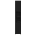 Juego de muebles de baño 3 pcs Roble Negro Madera contrachapada