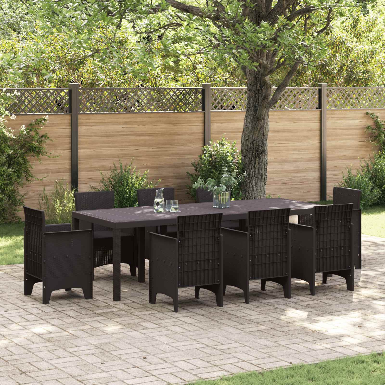 Garden Table 100 x 100 x 73 cm Synthetic Rattan
