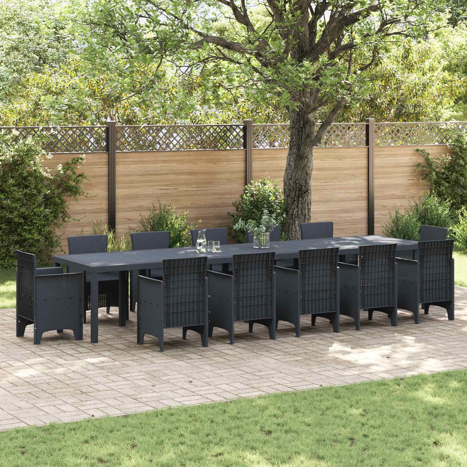Garden Table 100 x 100 x 73 cm Synthetic Rattan