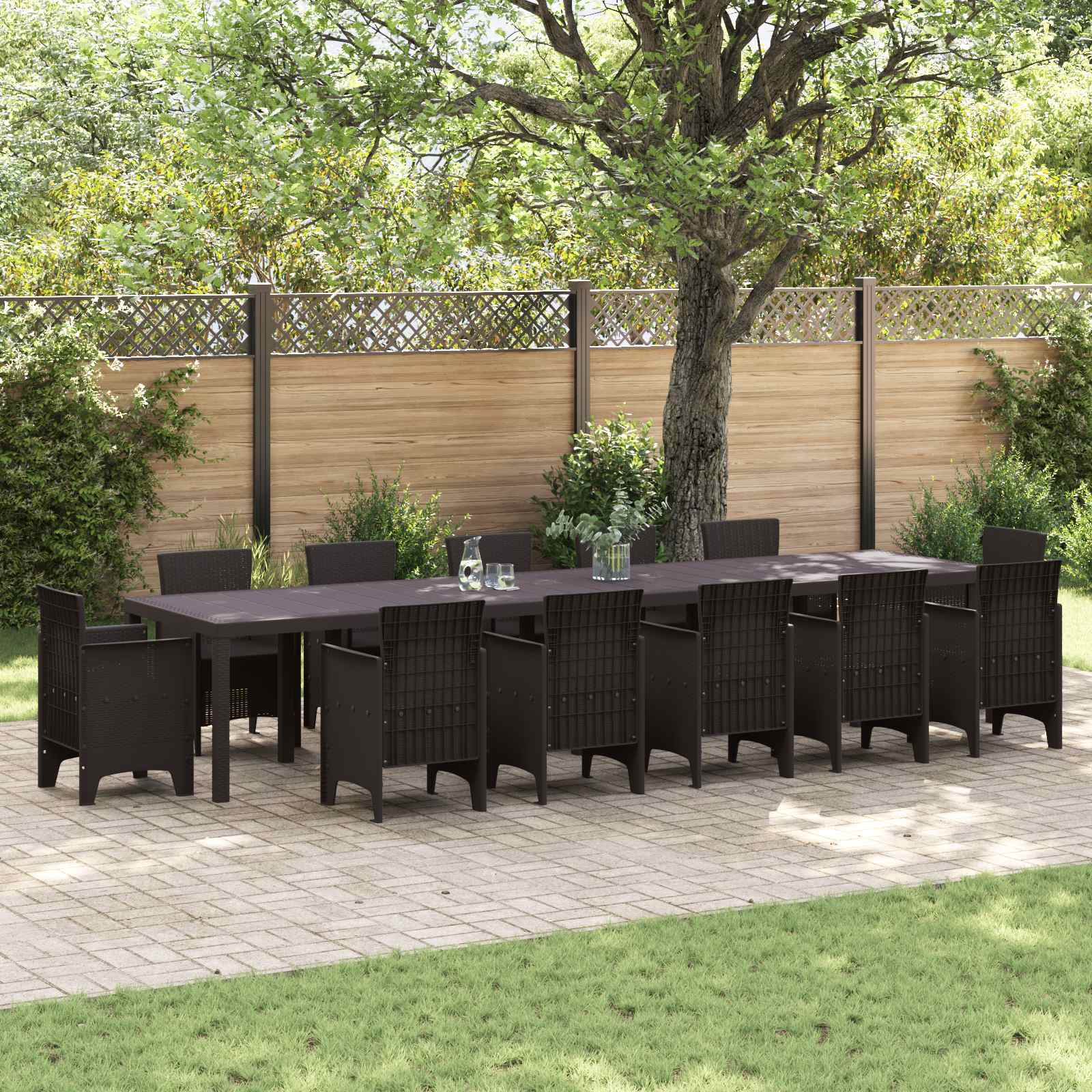 Garden Table 100 x 100 x 73 cm Synthetic Rattan