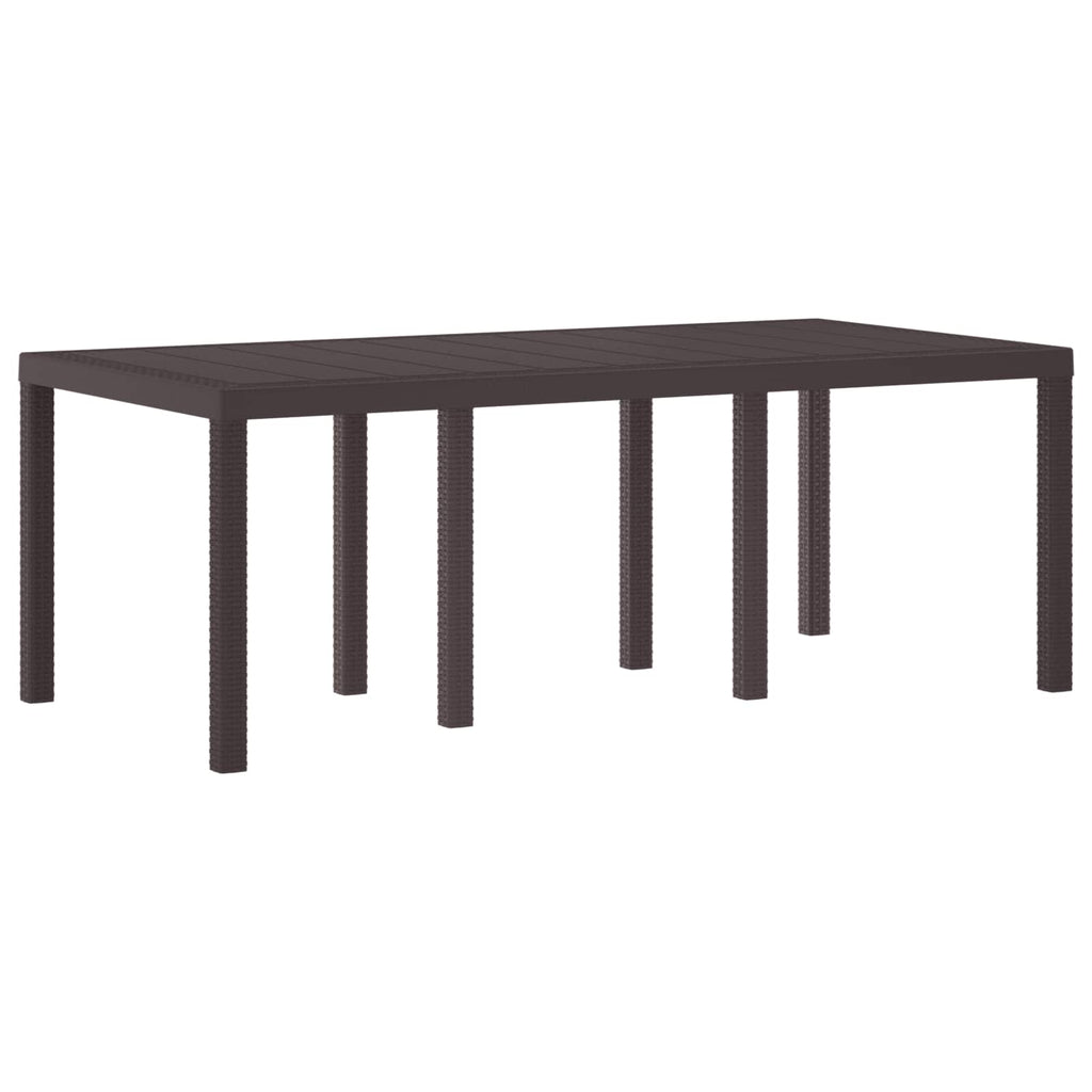 Conjunto de Comedor de Jardín 9 pcs Marrón Polipropileno