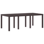 Conjunto de Comedor de Jardín 9 pcs Marrón Polipropileno