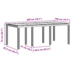 Conjunto de Comedor de Jardín 9 pcs Marrón Polipropileno