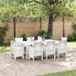 Conjunto de Comedor de Jardín 9 pcs Marrón Polipropileno