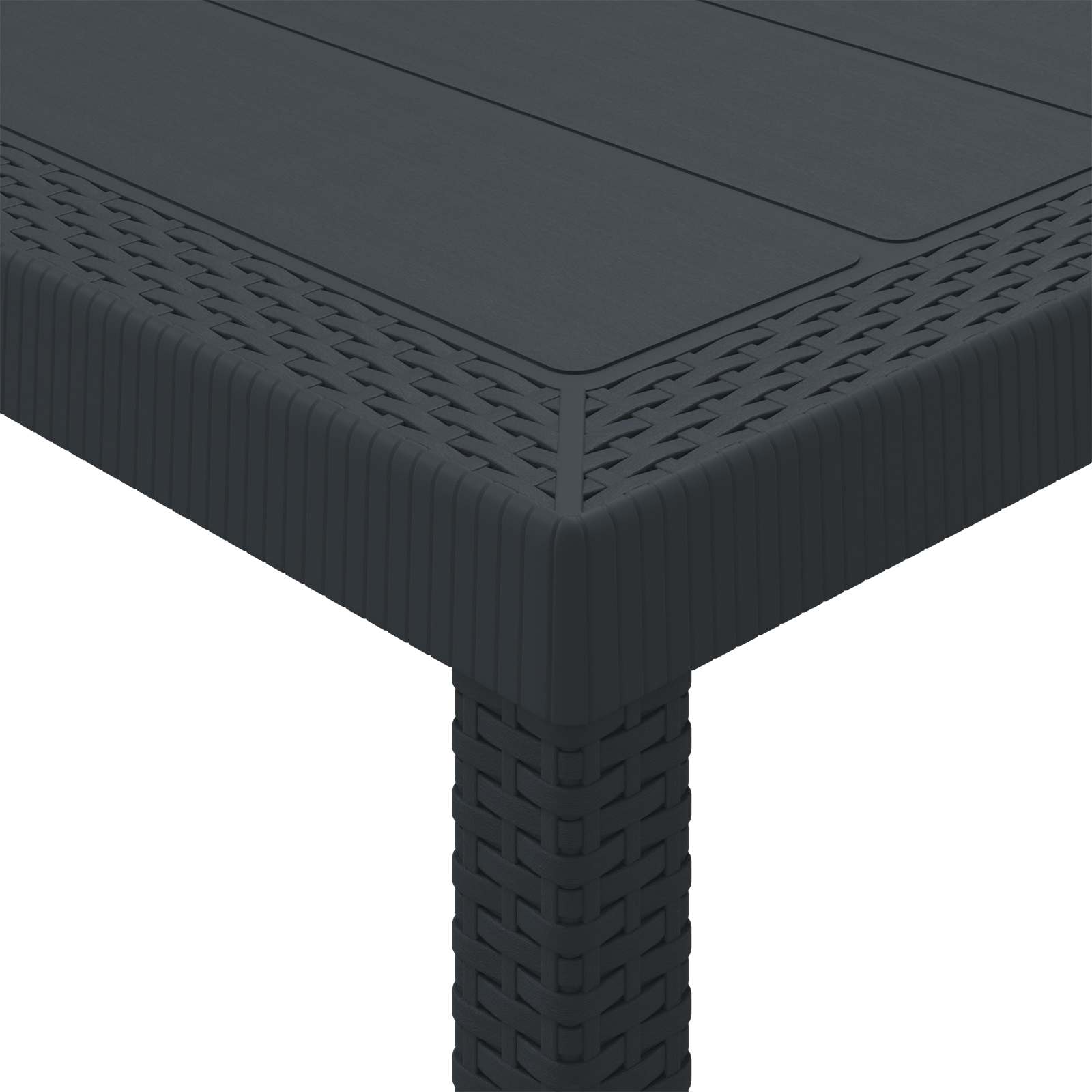 Conjunto de Comedor de Jardín 11 pcs Antracita Polipropileno
