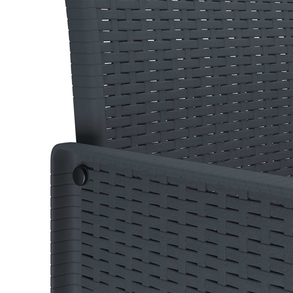 Conjunto de Comedor de Jardín 11 pcs Antracita Polipropileno