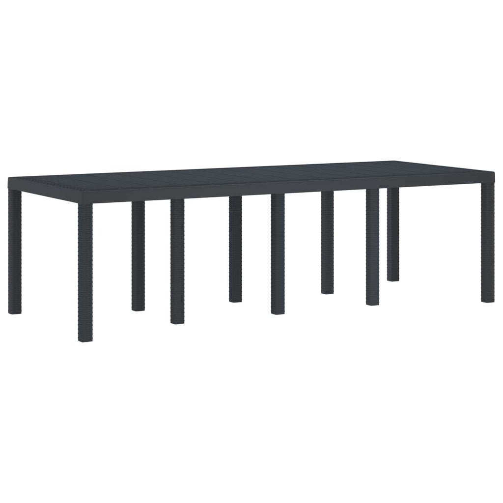 Conjunto de Comedor de Jardín 11 pcs Antracita Polipropileno