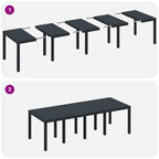 Conjunto de Comedor de Jardín 11 pcs Antracita Polipropileno