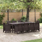 Conjunto de Comedor de Jardín 11 pcs Antracita Polipropileno
