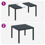 Conjunto de Comedor de Jardín 3 pcs Antracita Polipropileno
