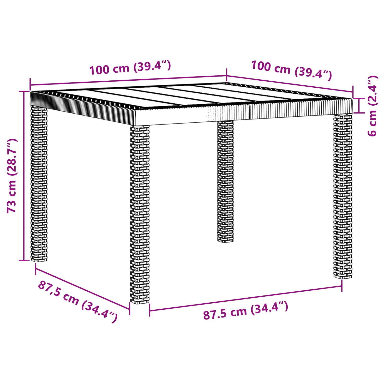 Conjunto de Comedor de Jardín 3 pcs Antracita Polipropileno