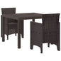 Conjunto de Comedor de Jardín 3 pcs Antracita Polipropileno