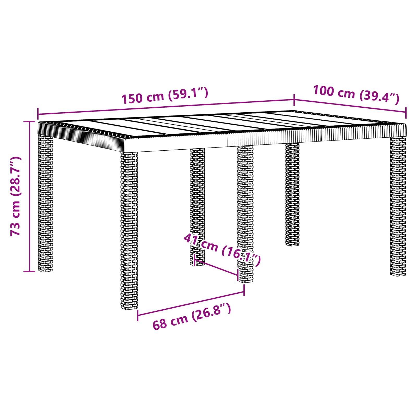 Conjunto de Comedor de Jardín 5 pcs Antracita Ratan Polt