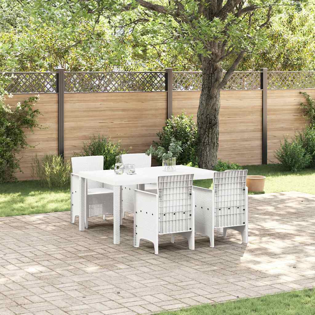 Conjunto de Comedor de Jardín 5 pcs Antracita Ratan Polt