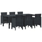 Conjunto de Comedor de Jardín 7 pcs Blanco Polipropileno