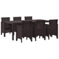 Conjunto de Comedor de Jardín 7 pcs Blanco Polipropileno