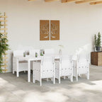 Conjunto de Comedor de Jardín 7 pcs Blanco Polipropileno