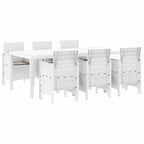 Conjunto de Comedor de Jardín 7 pcs Blanco Polipropileno