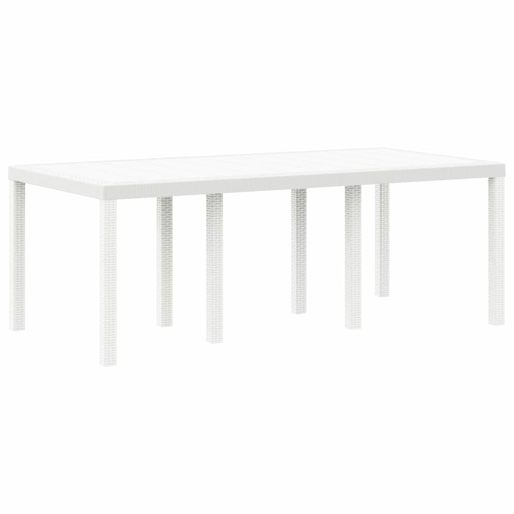 Conjunto de Comedor de Jardín 7 pcs Blanco Polipropileno
