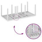 Conjunto de Comedor de Jardín 7 pcs Blanco Polipropileno