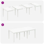 Conjunto de Comedor de Jardín 7 pcs Blanco Polipropileno