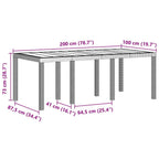 Conjunto de Comedor de Jardín 7 pcs Blanco Polipropileno