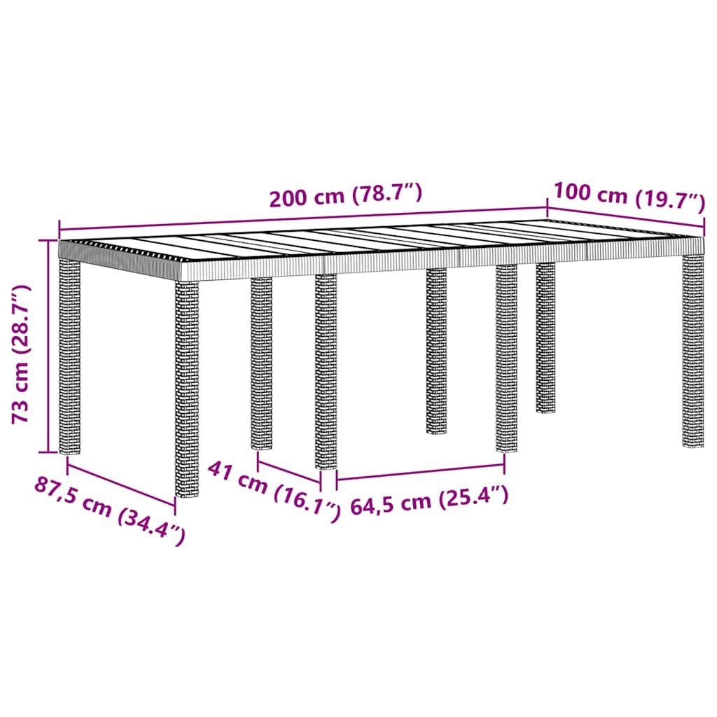 Conjunto de Comedor de Jardín 7 pcs Blanco Polipropileno