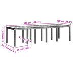 Conjunto de Comedor de Jardín 11 pcs Antracita Plástico