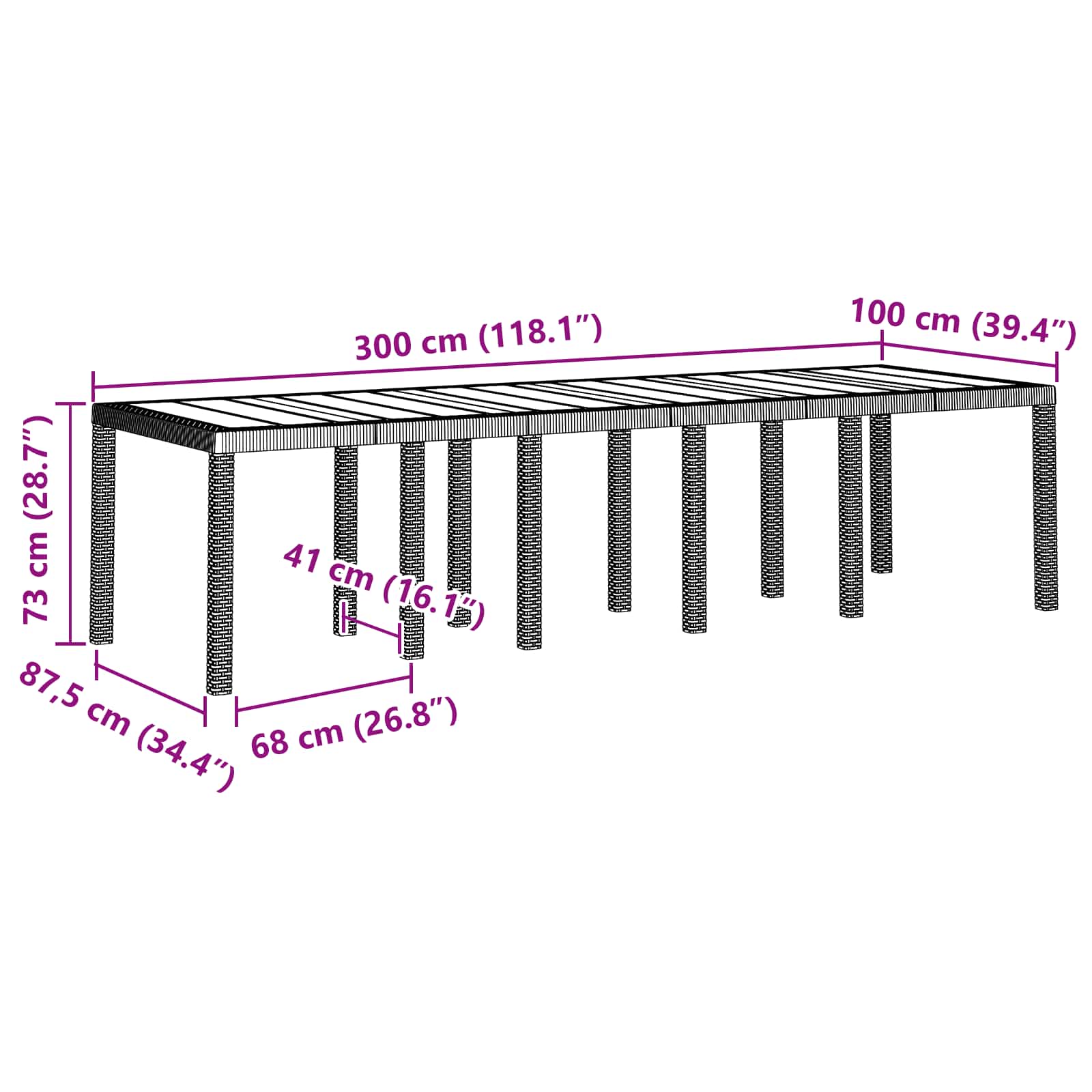 Conjunto de Comedor de Jardín 11 pcs Antracita Plástico