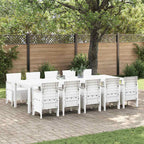 Conjunto de Comedor de Jardín 11 pcs Antracita Plástico