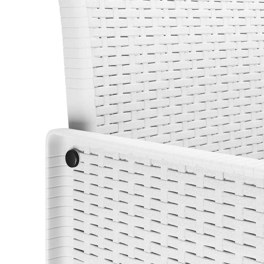 Conjunto de Comedor de Jardín con cojín 11 pcs Blanco