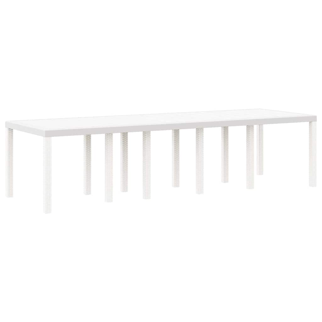 Conjunto de Comedor de Jardín con cojín 11 pcs Blanco