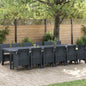 Conjunto de Refeição de Jardim 13 pçs Antracite Vime Sintético