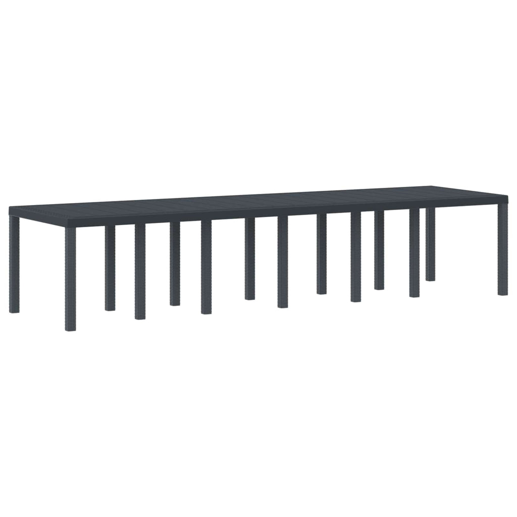 Conjunto de Comedor de Jardín 13 pcs Antracita Ratan Polt