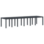 Conjunto de Comedor de Jardín 13 pcs Antracita Ratan Polt